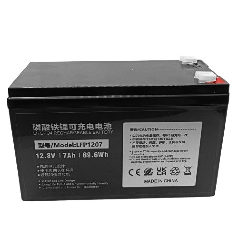 Battery Lithium Iron Phosphate LiFePO4 12.8V, 7Ah, T2